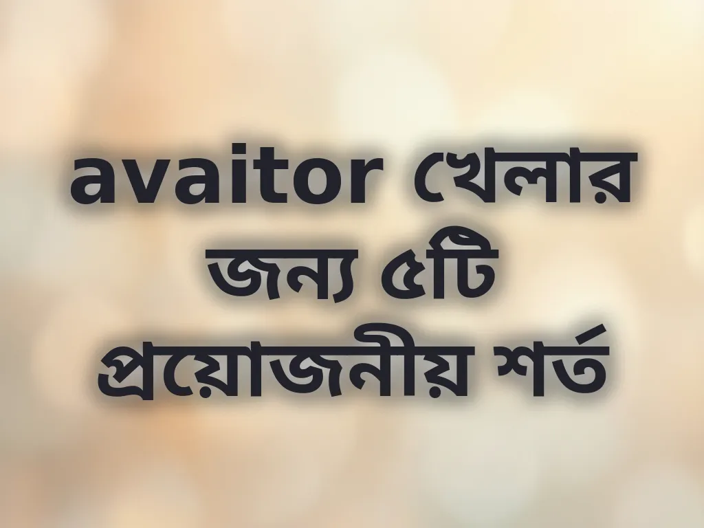 avaitor খেলার শর্তাবলী